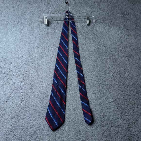 Faconnable Tie Blue and Red Striped Pattern - Picture 1 of 5
